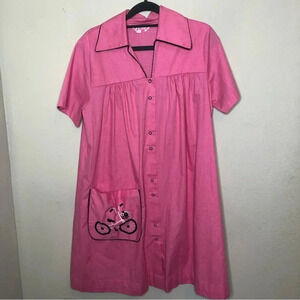 Vintage Gilead 1950s Pink Housedress Medium